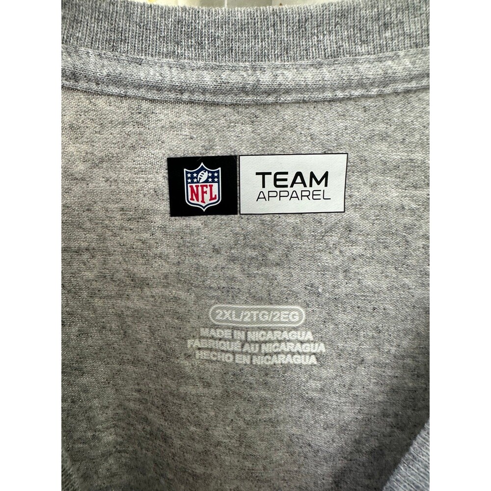 NFL Team Apparel NWOT New Orleans Saints Football Fan Heather Gray T--Shirt 2XL - Picture 5 of 5